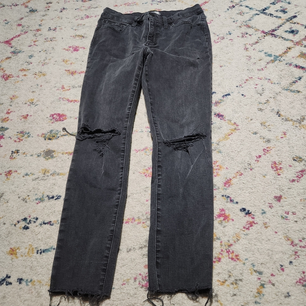 Madewell Black Midrise Skinny Jeans
